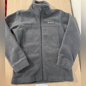 Columbia Gray Fleece Full Zip Jacket Size 6/7 NWT